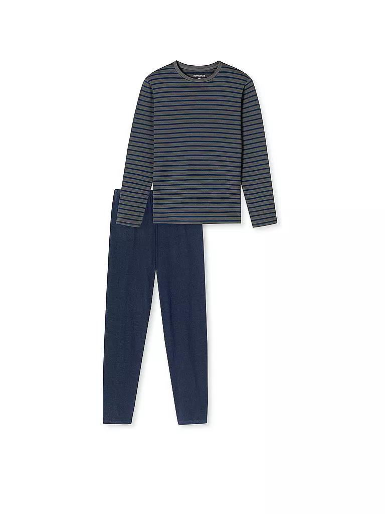 SCHIESSER | Pyjama anthracite | grau
