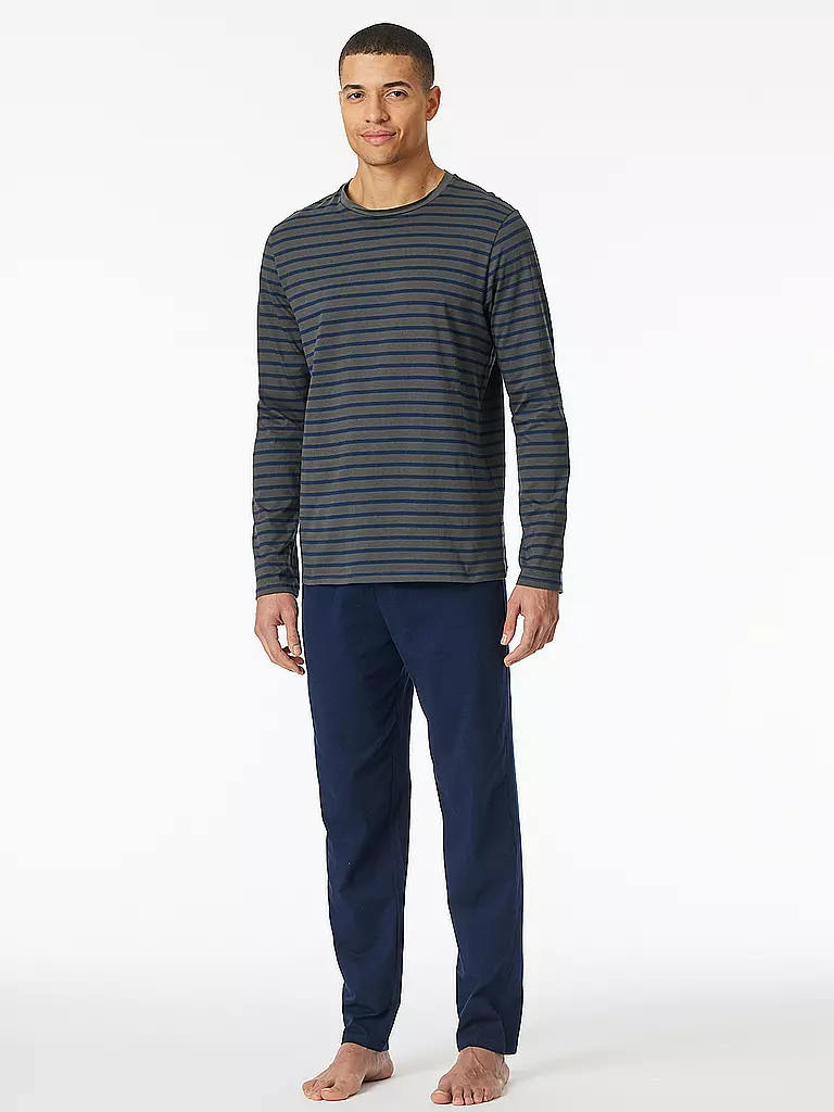 SCHIESSER | Pyjama anthracite | grau