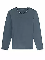 SCHIESSER | Pyjama Langarmshirt | Bleu foncé