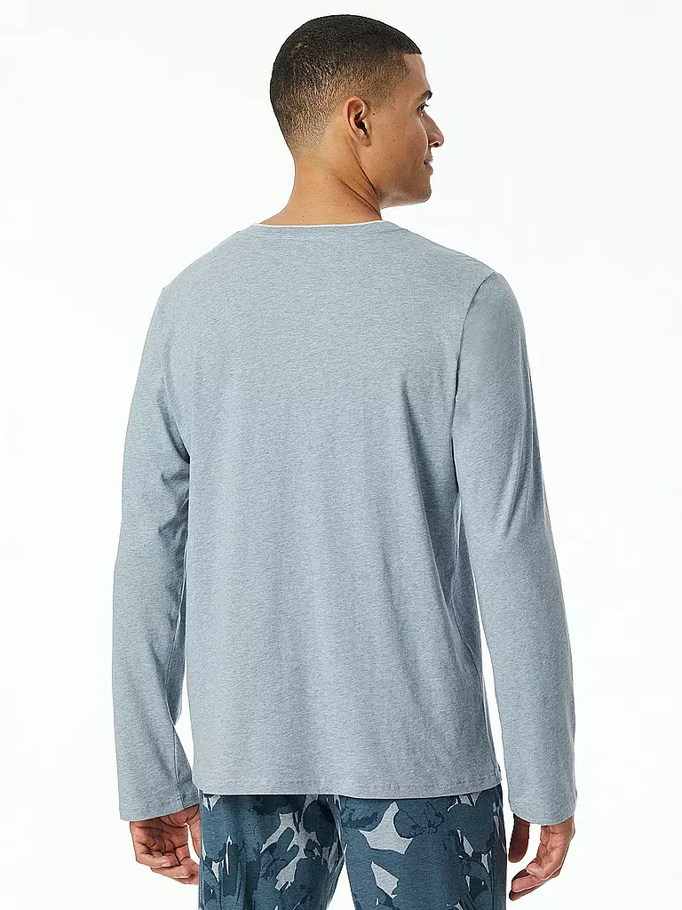 SCHIESSER | Pyjama Langarmshirt | Bleu clair