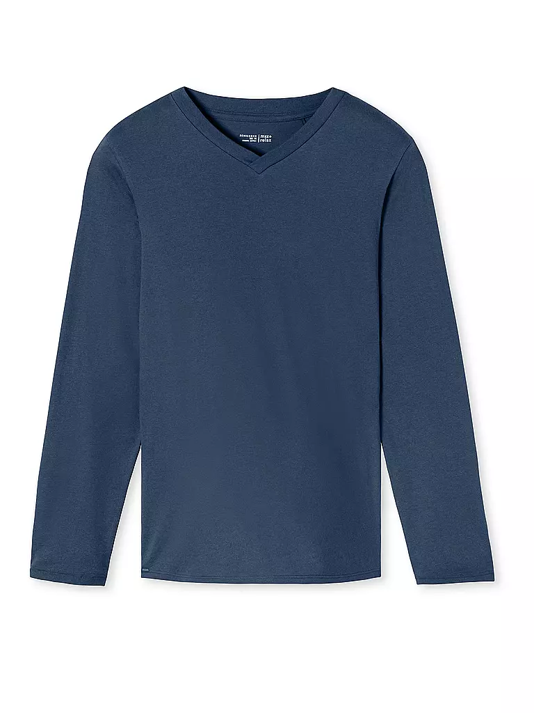 SCHIESSER | Pyjama T-shirt à manches longues MIX + RELAX | Bleu