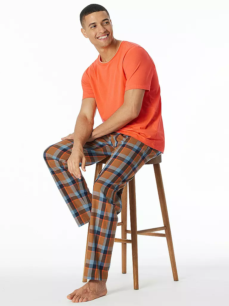 SCHIESSER | Pyjama T-Shirt | Orange
