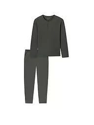 SCHIESSER | Pyjama | Vert foncé