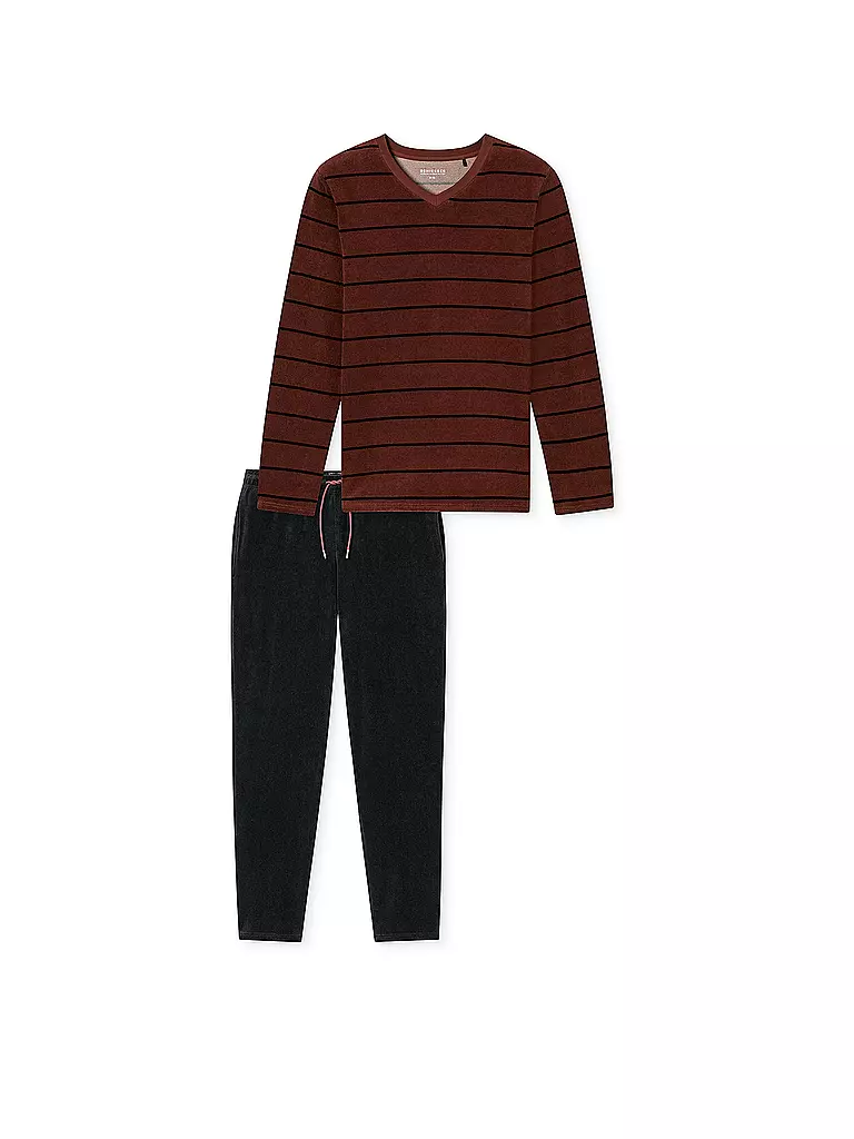 SCHIESSER | Pyjama | dunkelrot