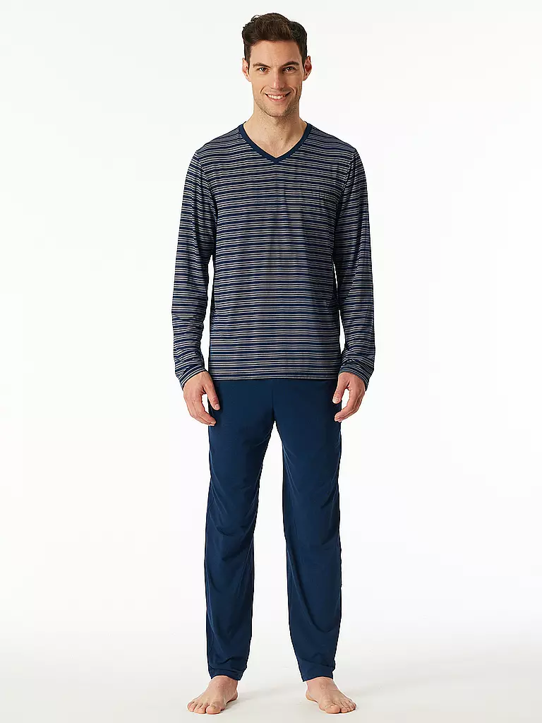SCHIESSER | Pyjama | blau