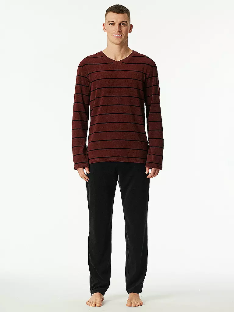 SCHIESSER | Pyjama | dunkelrot