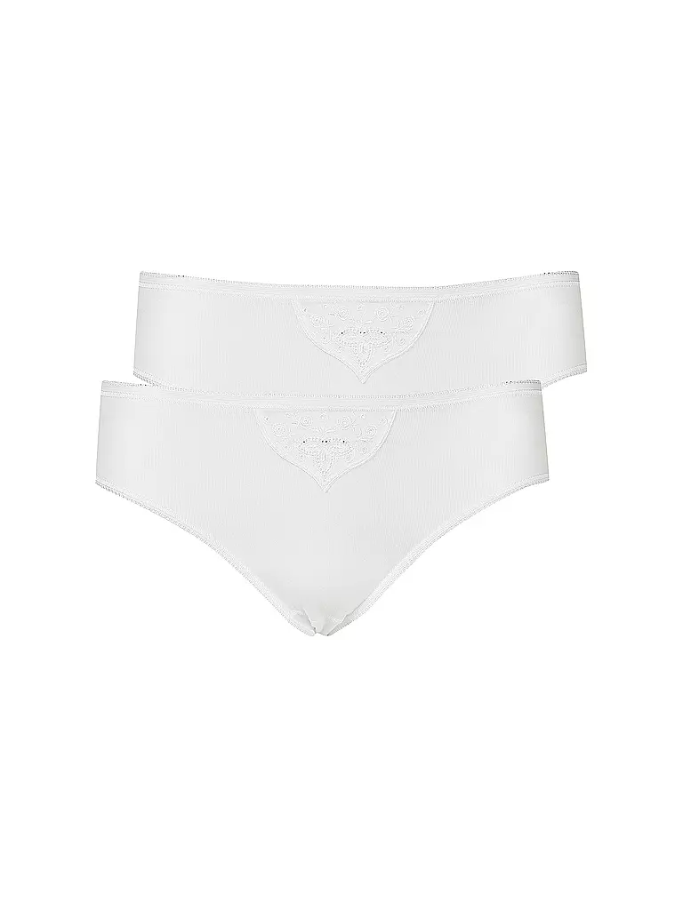 SCHIESSER | Slips Tai "Cotton Essentials" lot de 2 (Blanc) | Blanc