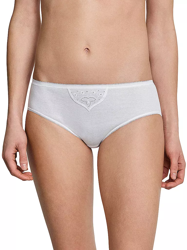 SCHIESSER | Slips Tai "Cotton Essentials" lot de 2 (Blanc) | 