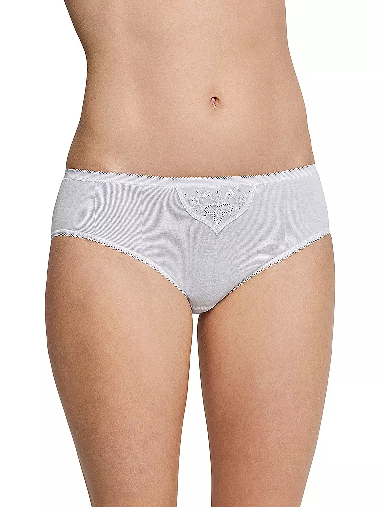 SCHIESSER | Slips Tai "Cotton Essentials" lot de 2 (Blanc) | 