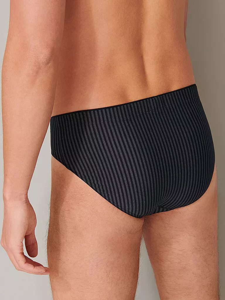 SCHIESSER | Supermini-slip "Long Life" bleu-noir | 
