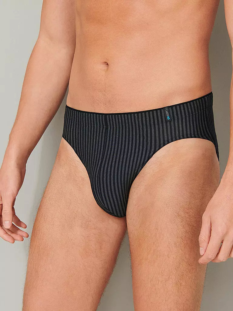 SCHIESSER | Supermini-slip "Long Life" bleu-noir | 