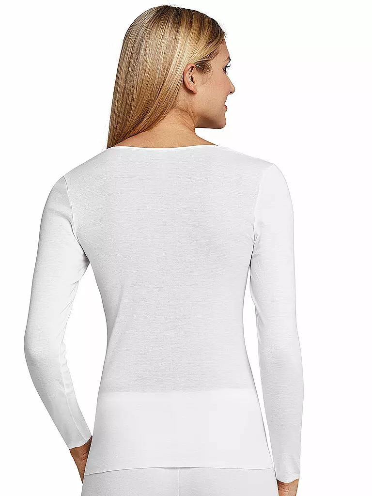 SCHIESSER | T-shirt à manches longues "Luxury" (Blanc) | 