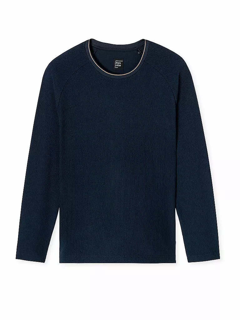 SCHIESSER | T-shirt de pyjama à manches longues | blau
