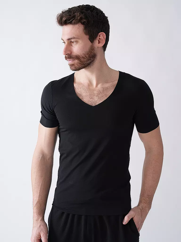 SCHIESSER | T-shirt | schwarz