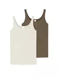 SCHIESSER | Lot de 2 débardeurs assortis 4 | Olive