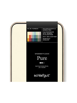 SCHLAFGUT | Drap-housse en jersey PURE 180x200cm Yellow Light XL