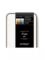 SCHLAFGUT | Drap-housse en jersey PURE 120x200cm Full White M | Blanc