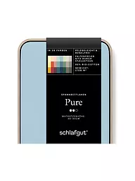 SCHLAFGUT | Drap-housse en jersey PURE 140x200cm Pétrole Profond L | Bleu clair