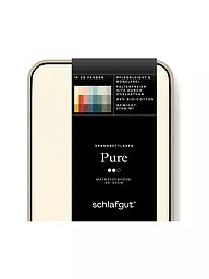 SCHLAFGUT | Drap-housse en jersey PURE 140x200cm Pétrole Profond L | Jaune