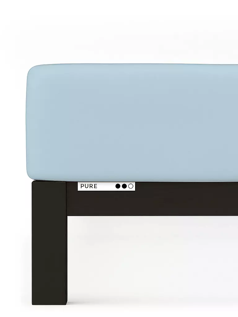 SCHLAFGUT | Drap-housse en jersey PURE 180x200cm Blue Light XL | 