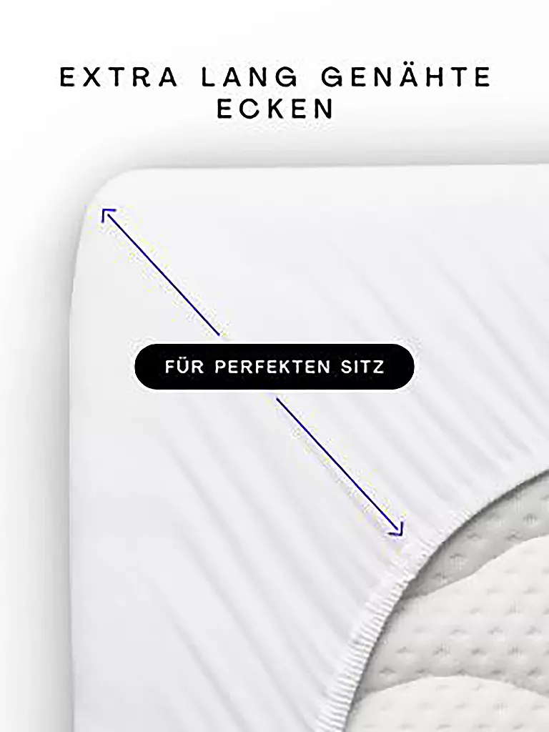 SCHLAFGUT | Drap-housse en jersey PURE 180x200cm Blue Light XL | 