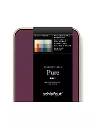 SCHLAFGUT | Drap-housse en jersey PURE 180x200cm Purple Deep XL | Baie