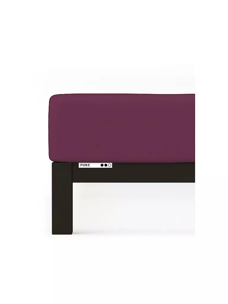 SCHLAFGUT | Drap-housse en jersey PURE 180x200cm Purple Deep XL | beere