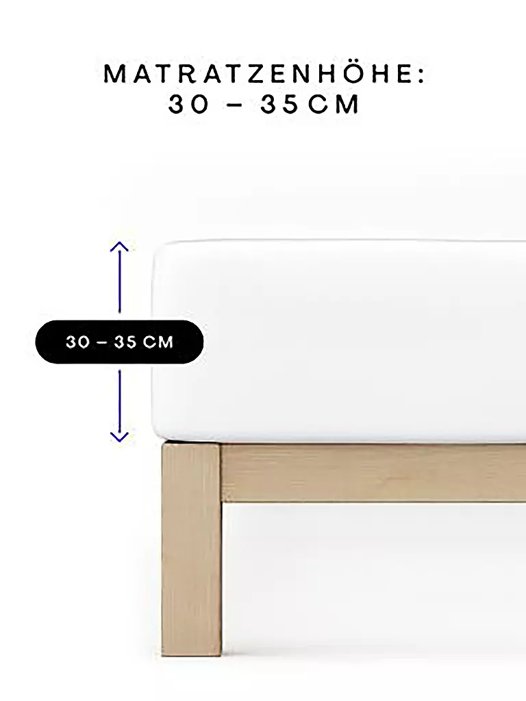 SCHLAFGUT | Drap-housse en jersey PURE 180x200cm Sand Light XL | 