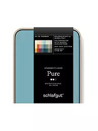 SCHLAFGUT | Drap-housse en jersey PURE 90x200cm Purple Deep S | Menthe
