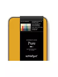 SCHLAFGUT | Drap-housse en jersey PURE 180x200cm Purple Deep XL | Jaune
