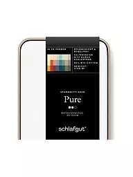 SCHLAFGUT | Drap-housse en jersey PURE 90x200cm Purple Deep S | Blanc