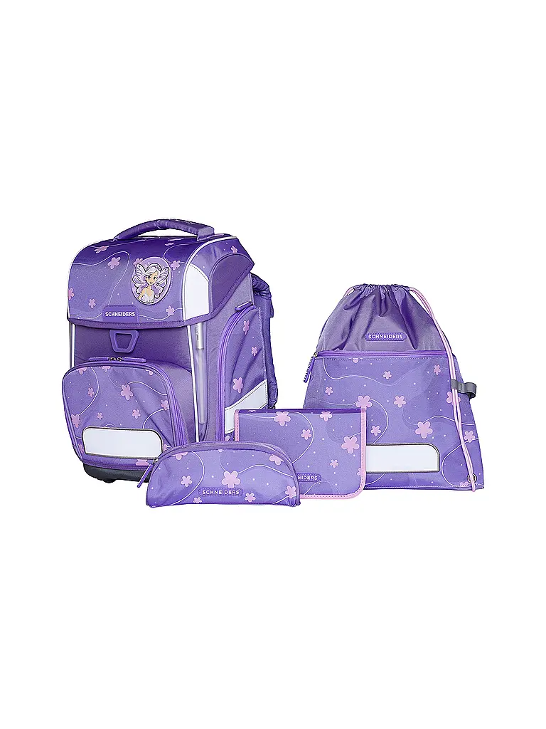 SCHNEIDERS | Ensemble de cartables Ergolite 9 pièces Anna Maria Damm Flowery | Lilas