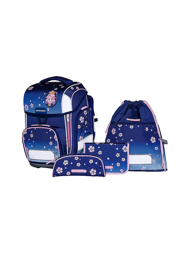 SCHNEIDERS | Ensemble de cartables Ergolite 9 pièces Blue Bloom | Bleu