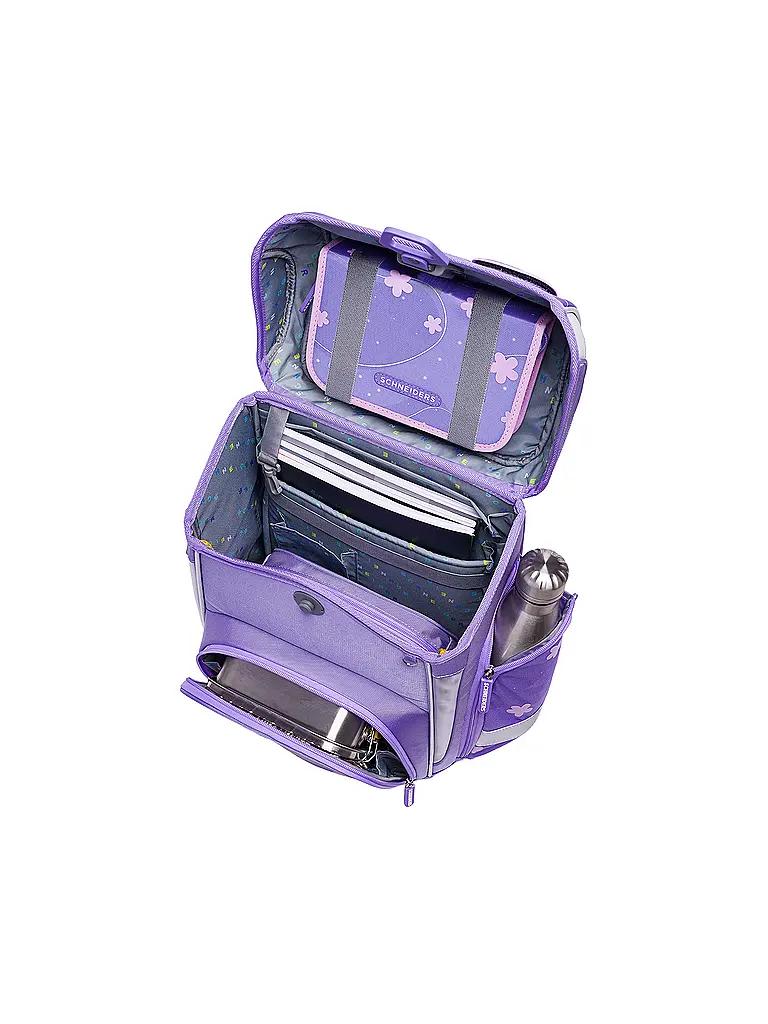 SCHNEIDERS | Ensemble de cartables Ergolite 9 pièces Flowery | Lilas