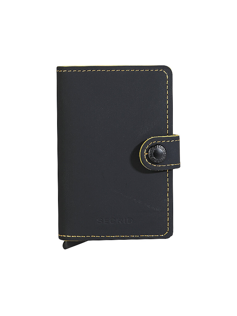 Portefeuille - Miniwallet Noir mat & ocre noir