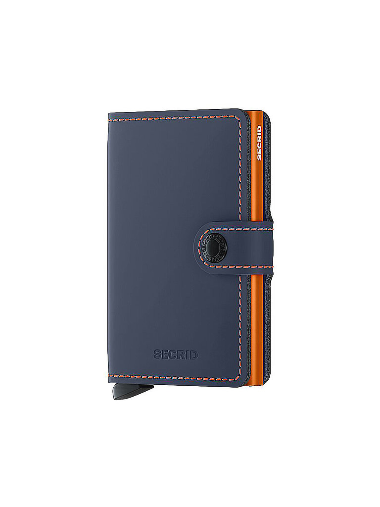 Portefeuille - Miniwallet Mat bleu nuit & orange bleu marine