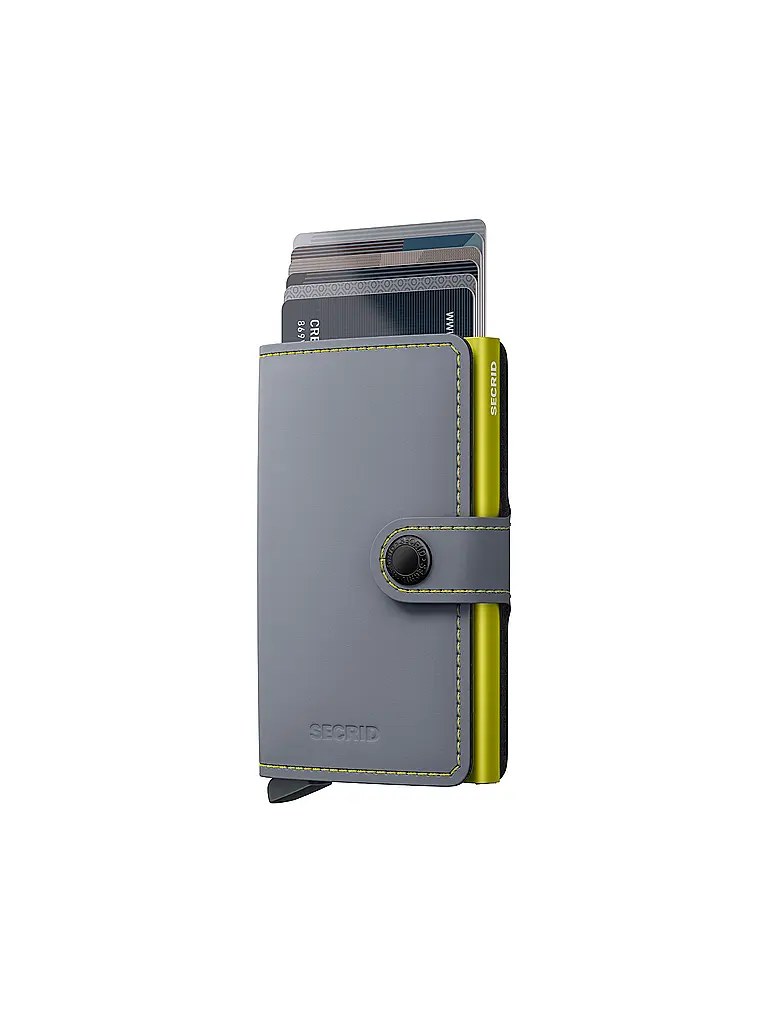SECRID | Porte-monnaie - Miniwallet Matte Mini Grey&Lime | 