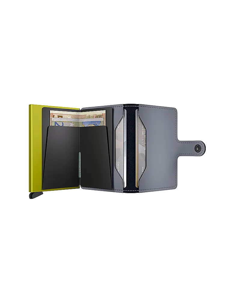 SECRID | Porte-monnaie - Miniwallet Matte Mini Grey&Lime | 