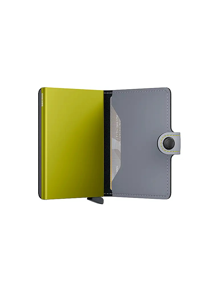 SECRID | Porte-monnaie - Miniwallet Matte Mini Grey&Lime | 