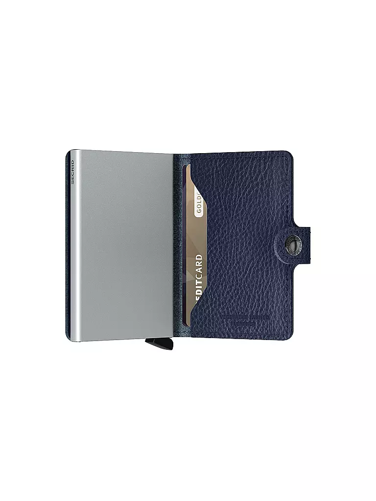 SECRID | Porte-monnaie - Miniwallet Vegetable Tanned Mini Navy/Silver | blau