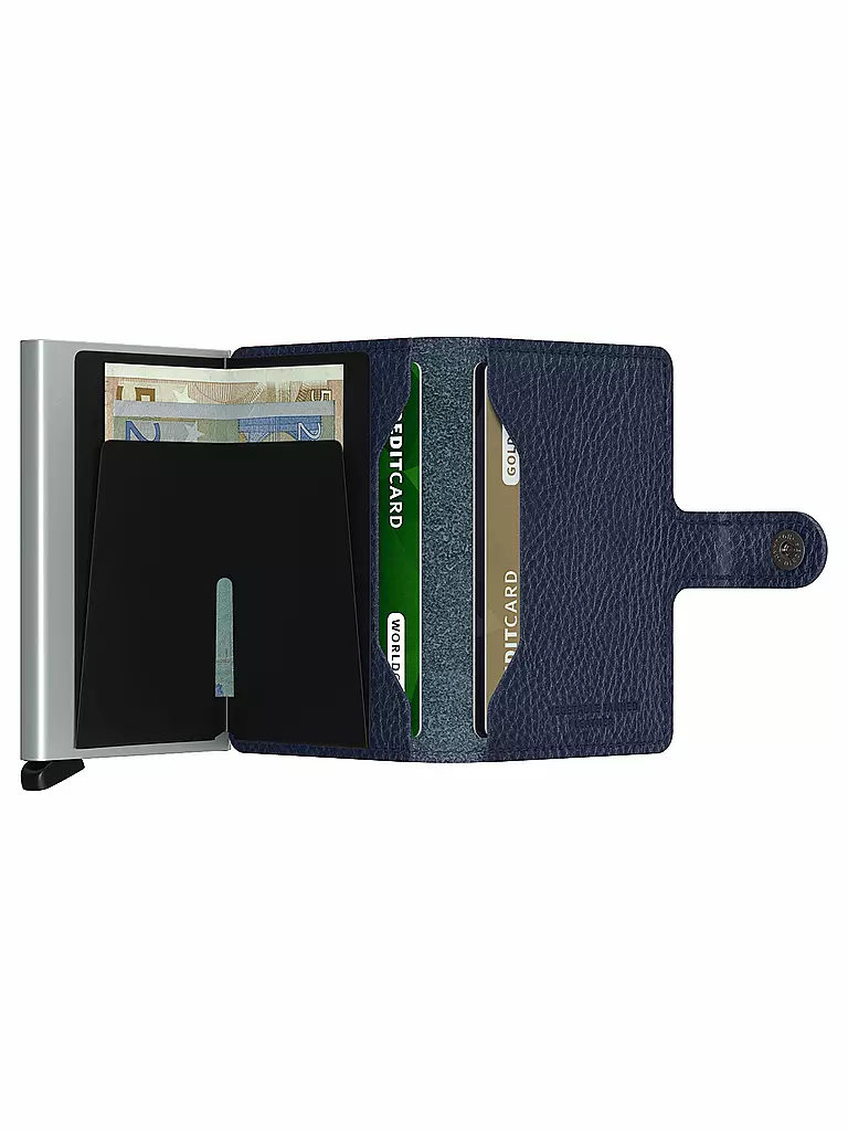 SECRID | Porte-monnaie - Miniwallet Vegetable Tanned Mini Navy/Silver | 