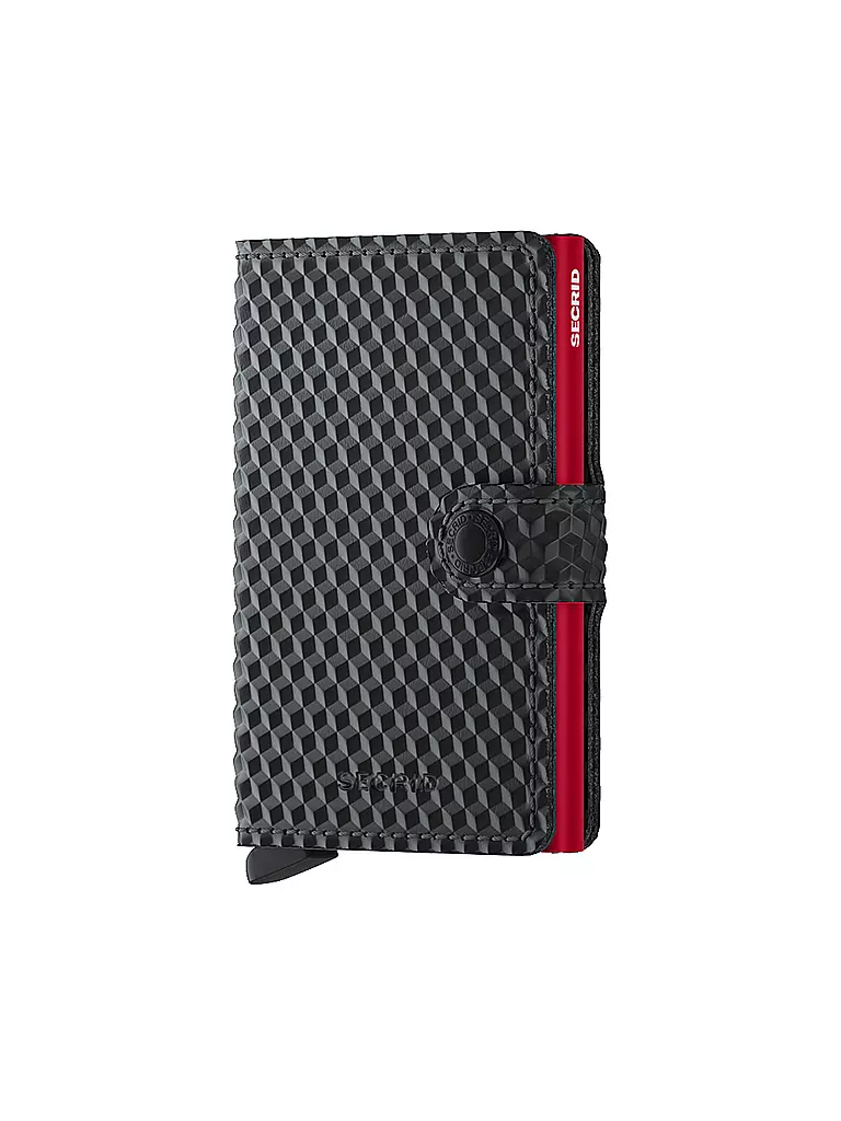 SECRID | Portefeuille - Miniwallet Cubic Noir Rouge | schwarz