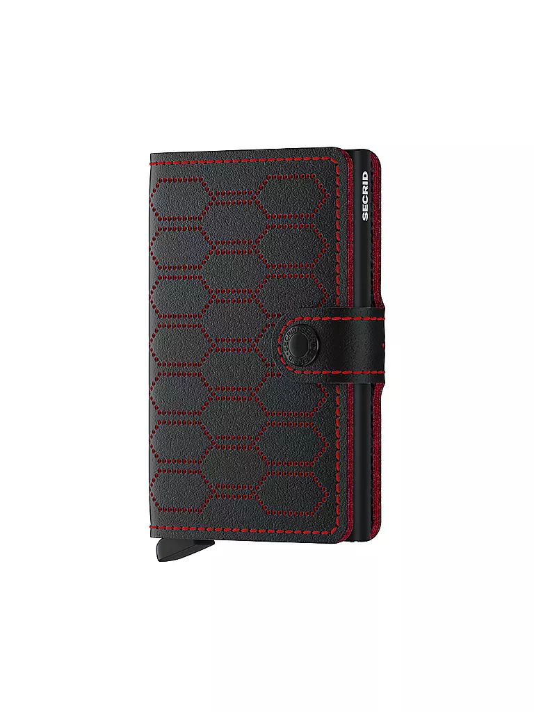 SECRID | Portefeuille - Miniwallet Fuel Perforated Noir Rouge | schwarz