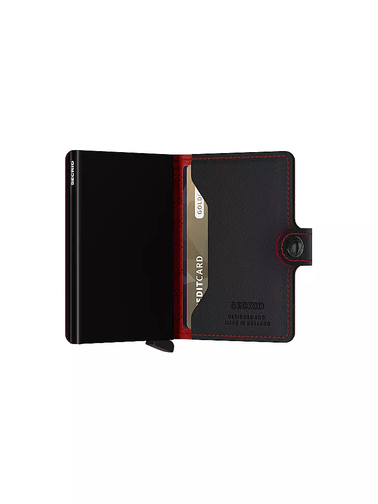 SECRID | Portefeuille - Miniwallet Fuel Perforated Noir Rouge | 