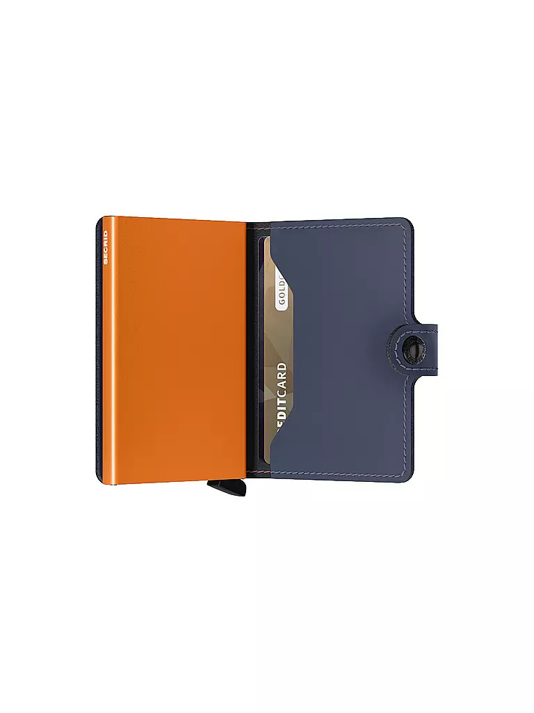 SECRID | Portefeuille - Miniwallet Matte Night Blue Orange | 