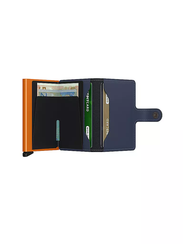 SECRID | Portefeuille - Miniwallet Matte Night Blue Orange | 