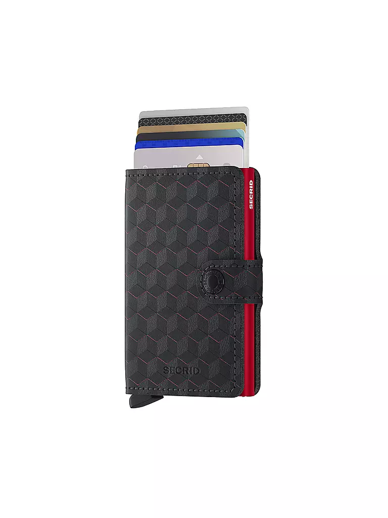 SECRID | Portefeuille - Miniwallet Optical Mini Noir Rouge | 