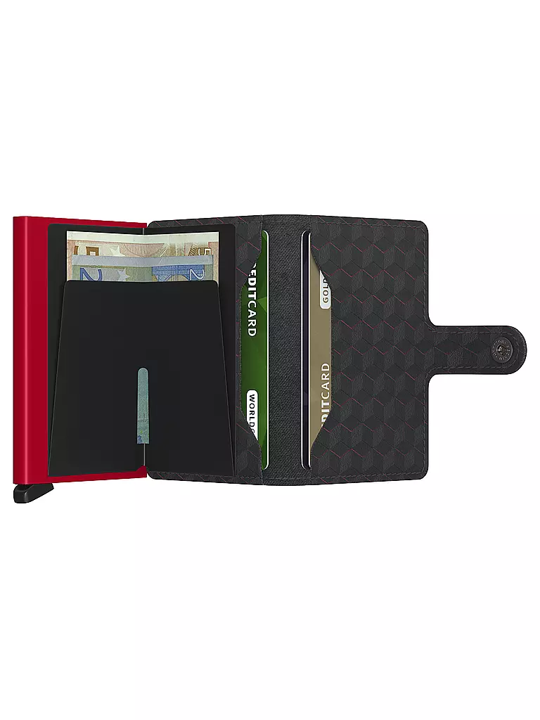 SECRID | Portefeuille - Miniwallet Optical Mini Noir Rouge | 