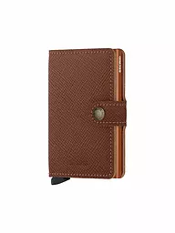 SECRID | Portefeuille - Miniwallet Saffiano Navy | Marron clair