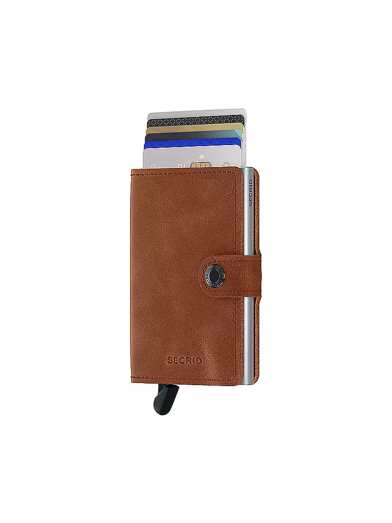 SECRID | Portefeuille - Miniwallet Vintage Mini Cognac Argent | braun